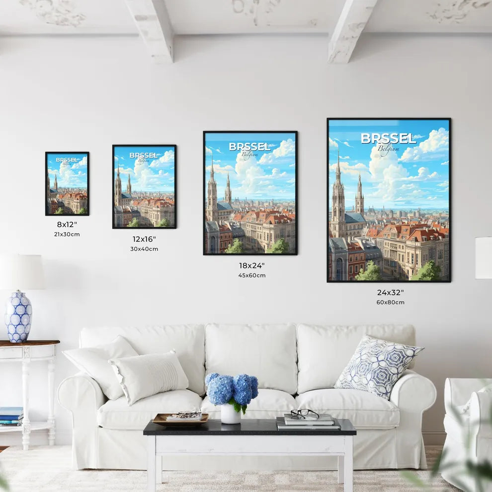 Brssel Belgium Skyline - A City With Many Buildings And A Blue Sky - Customizable Travel Gift Default Title