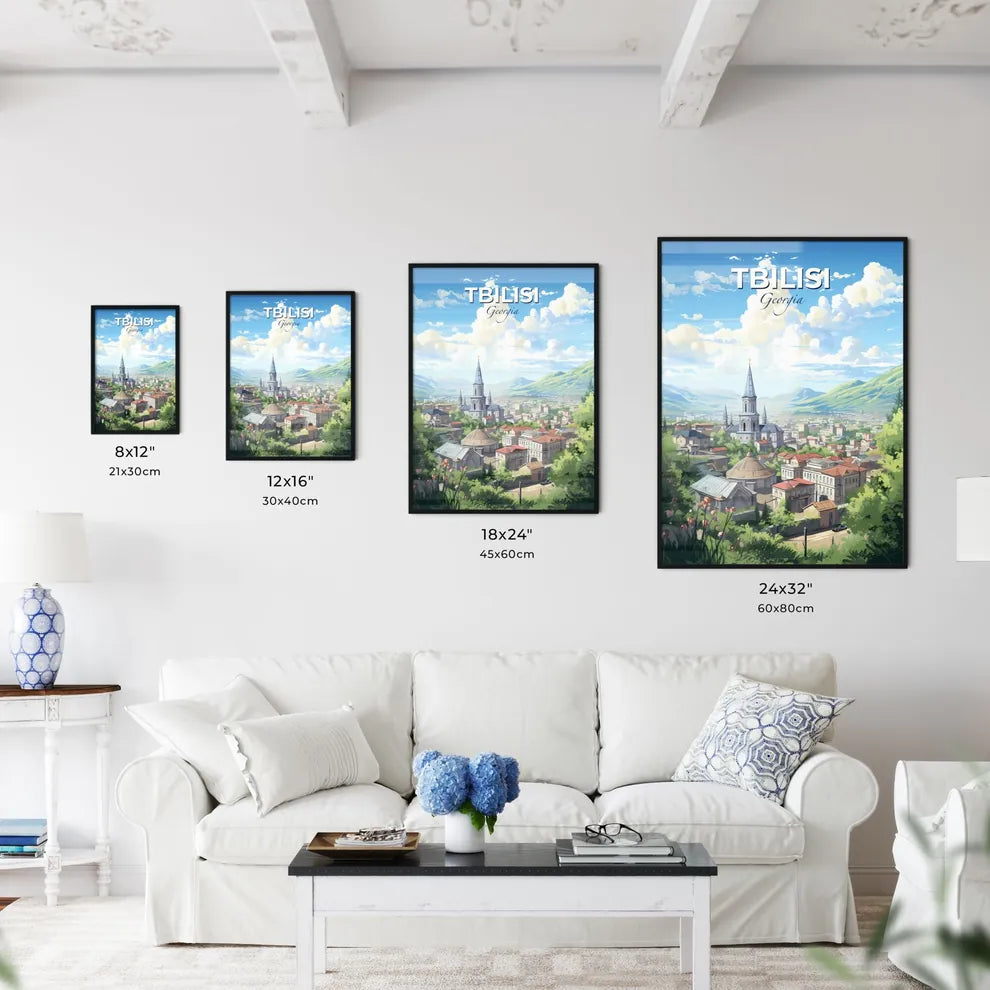 Tbilisi Georgia Skyline - A City With A Steeple And Trees - Customizable Travel Gift Default Title