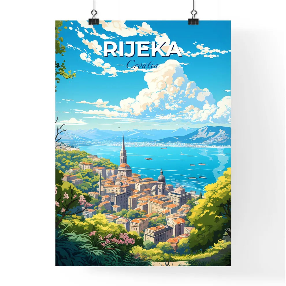 Rijeka Croatia Skyline - A City By The Water - Customizable Travel Gift Default Title