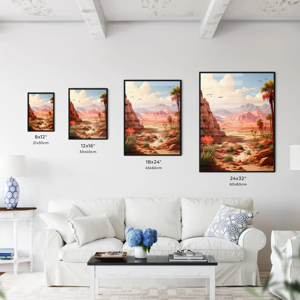 A Poster of Red Rock California - A Landscap - Kitchen Hangings