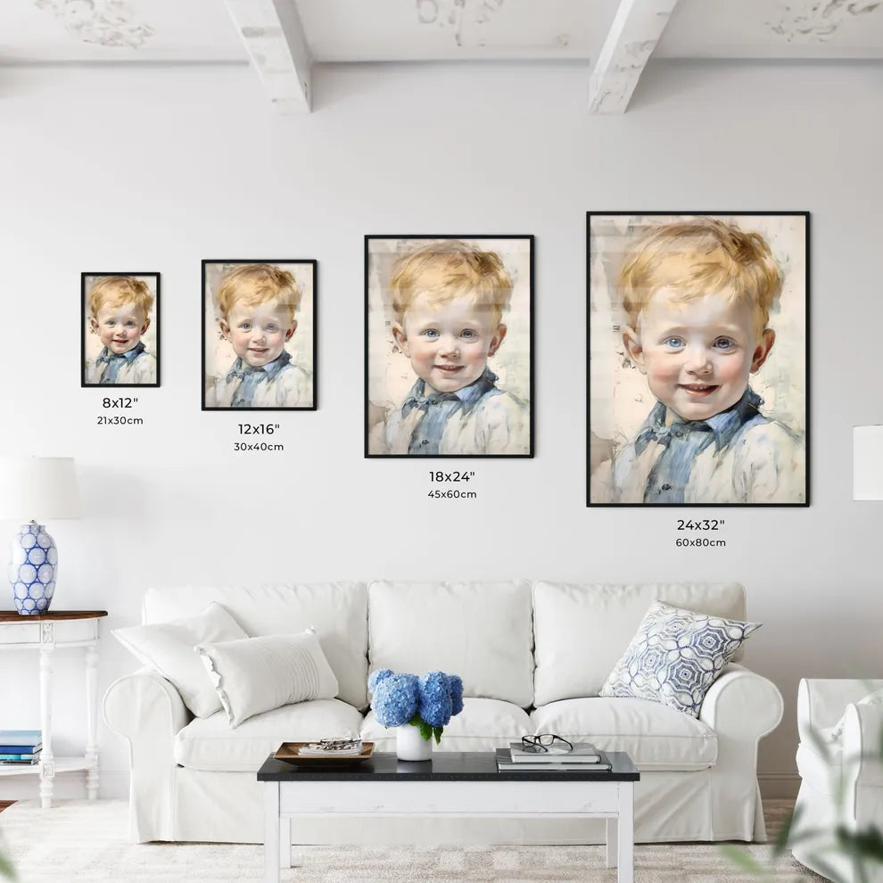 A Poster of beautiful baby with blue eyes sm - Kitchen Hangings