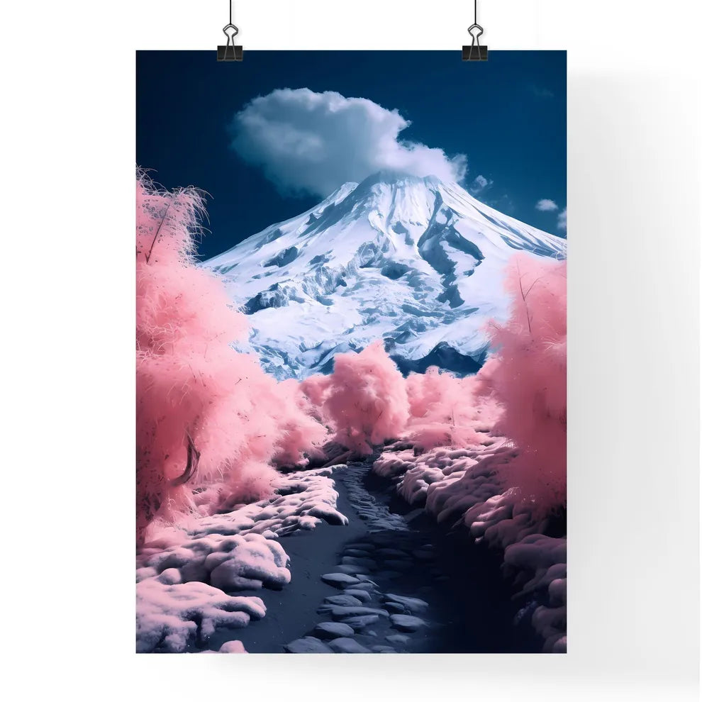 A Poster of A magnificent snow mountain - A  Poster