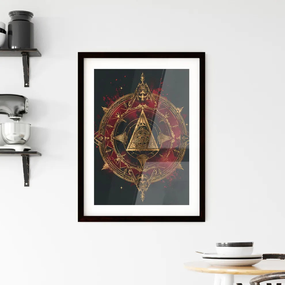 A Poster of the shadow of the trinity is sho Framed Print