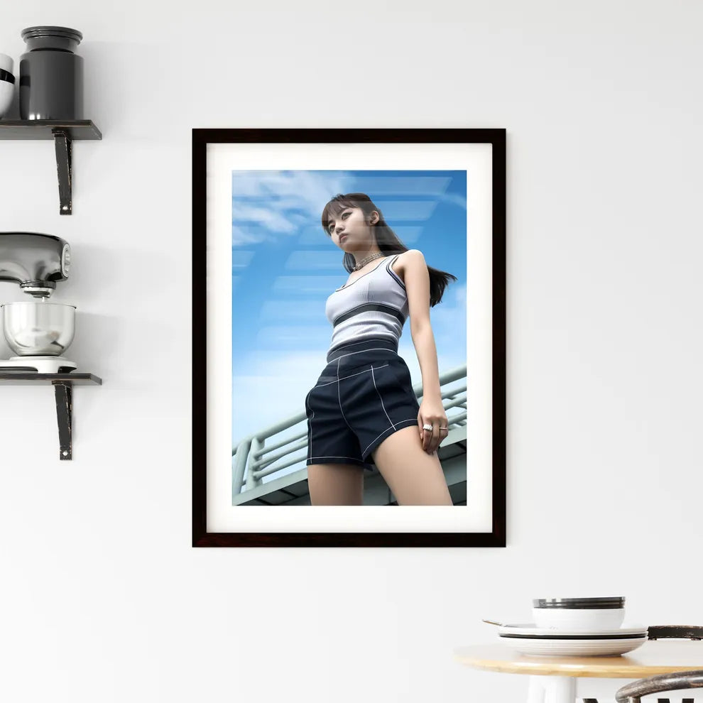 A Poster of full body font view angle - A Wo Framed Print
