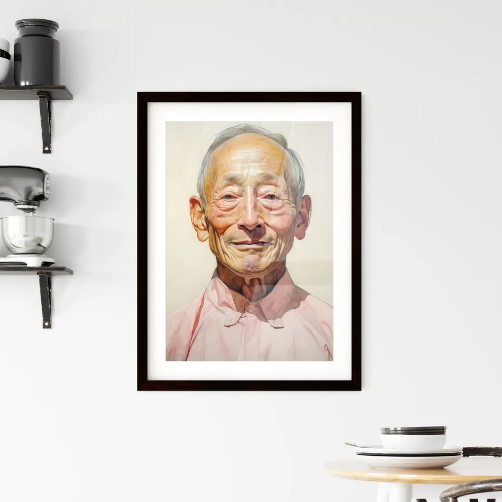 A Poster of elderldy mans full face - A Man In A Pink Shirt Default Title