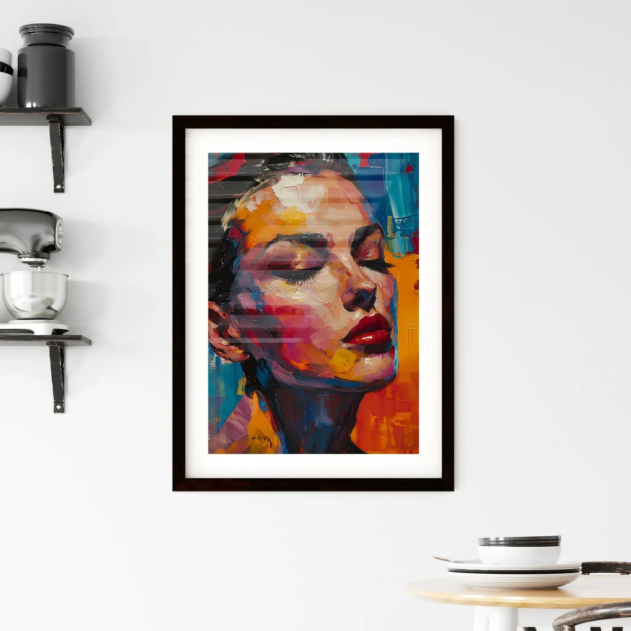 A Poster of Phyllis Dietrichson Portrait wit Framed Print