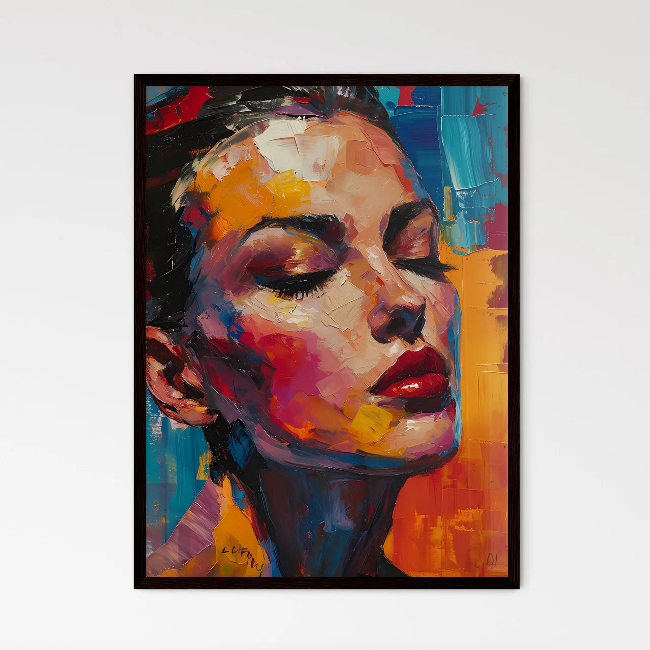 A Poster of Phyllis Dietrichson Portrait wit - Framed Art Print