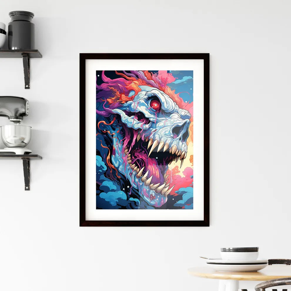 A Poster of low dutch angle digital acid trip  Framed Print