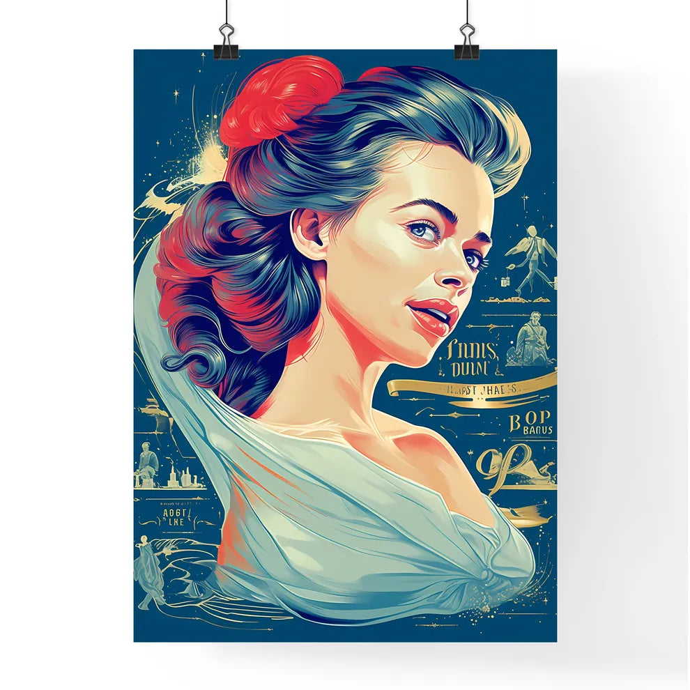 A Poster of Cinderella running in her chic - Poster