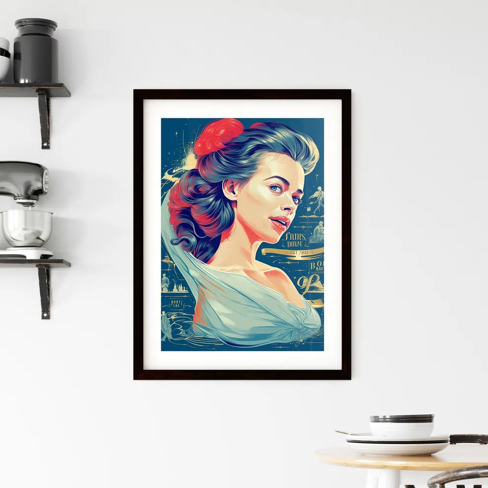 A Poster of Cinderella running in her chic - Framed Print