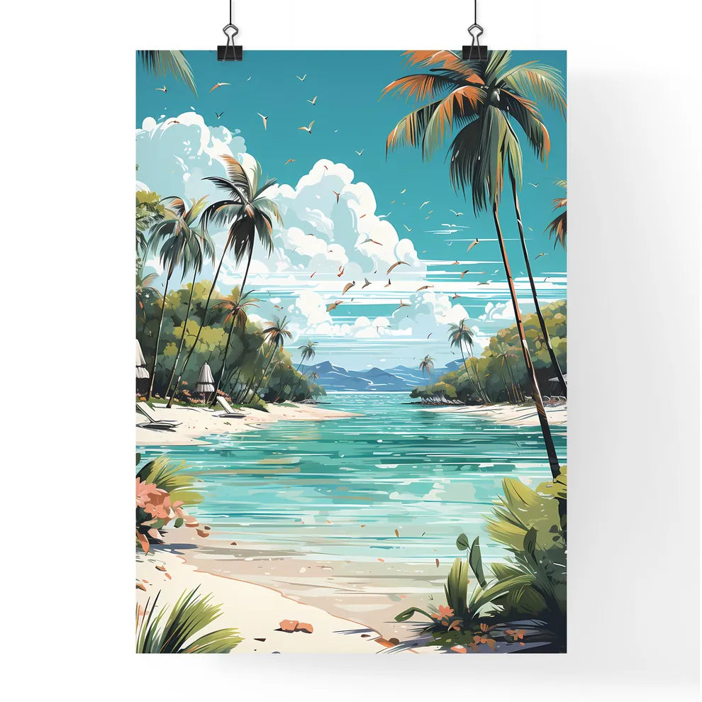 A Poster of Maldives travel Posters in retro Poster