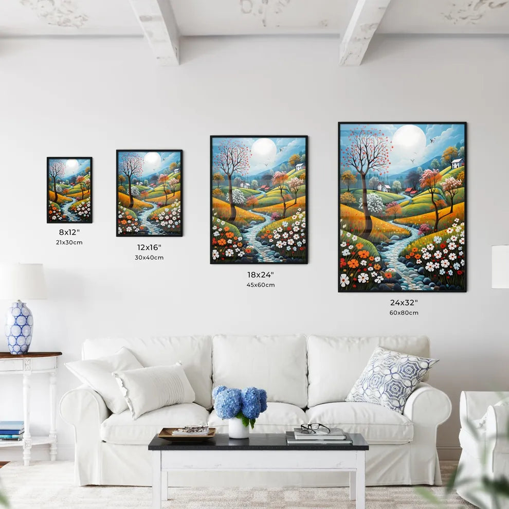A Poster of spring landscape - A Painting O - Kitchen Hangings