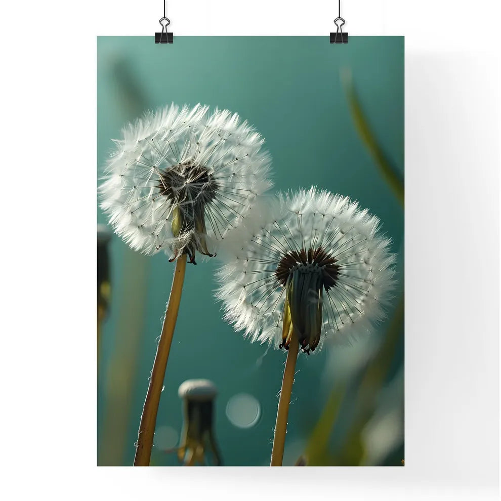 A Poster of On a light green background  Poster