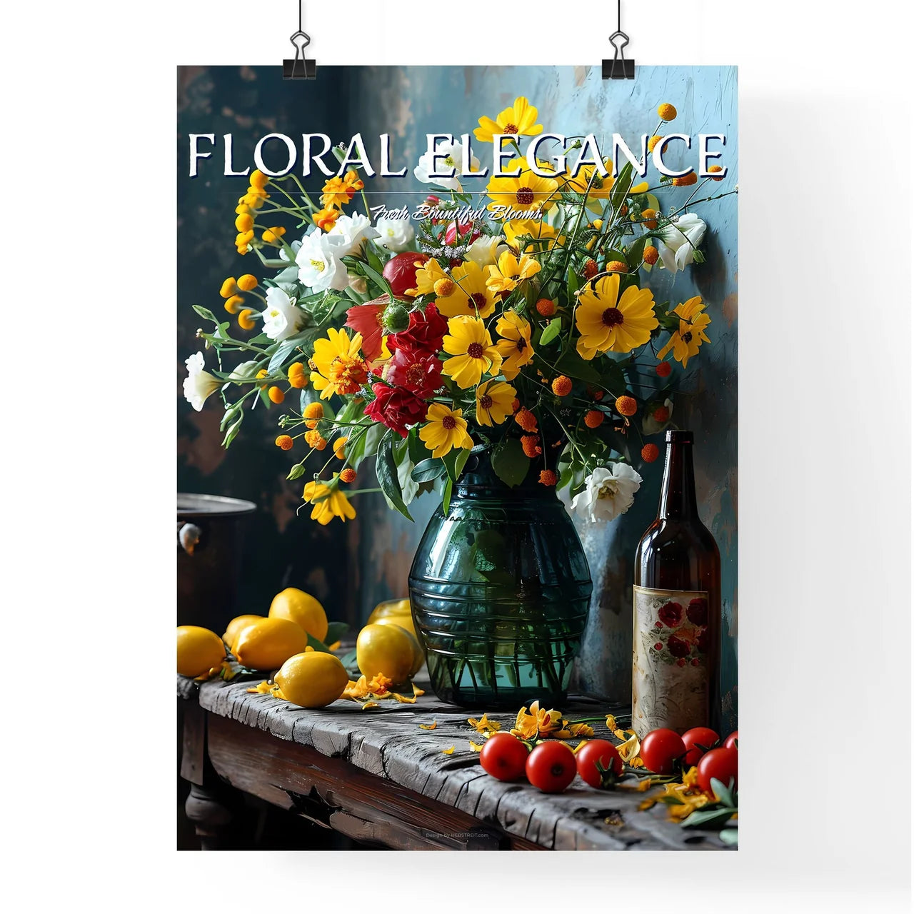 A Poster of impressionistic still life - A V Poster