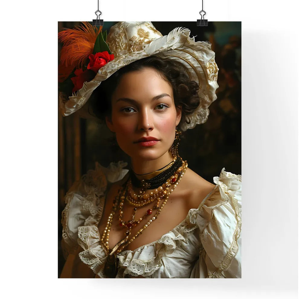 A Poster of a woman with feathers - A Woman  Poster