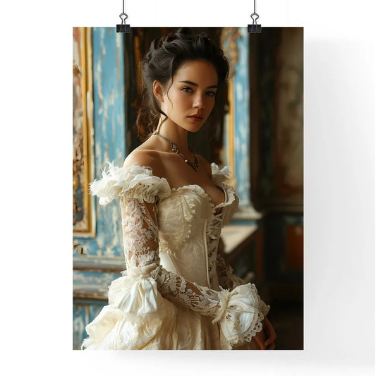 A Poster of a woman with feathers - A Woman  Poster