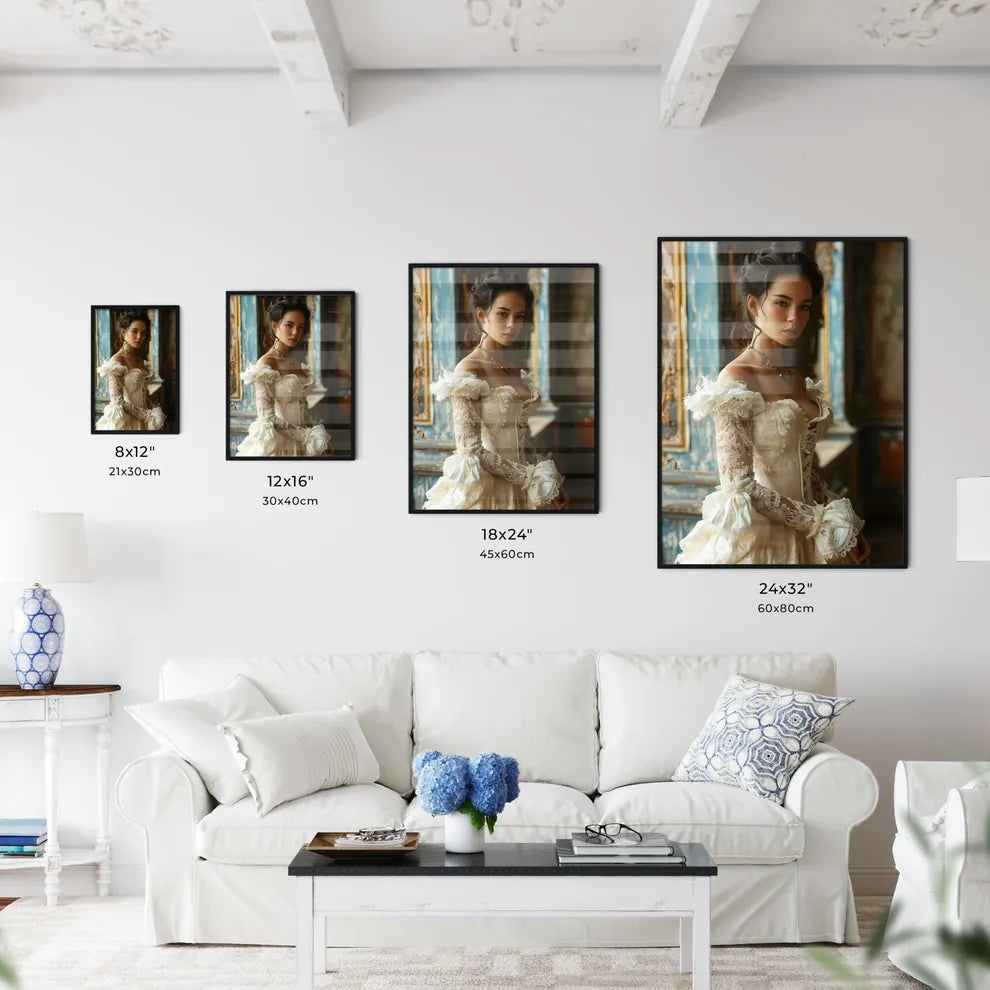 A Poster of a woman with feathers - A Woman  - Kitchen Hangings