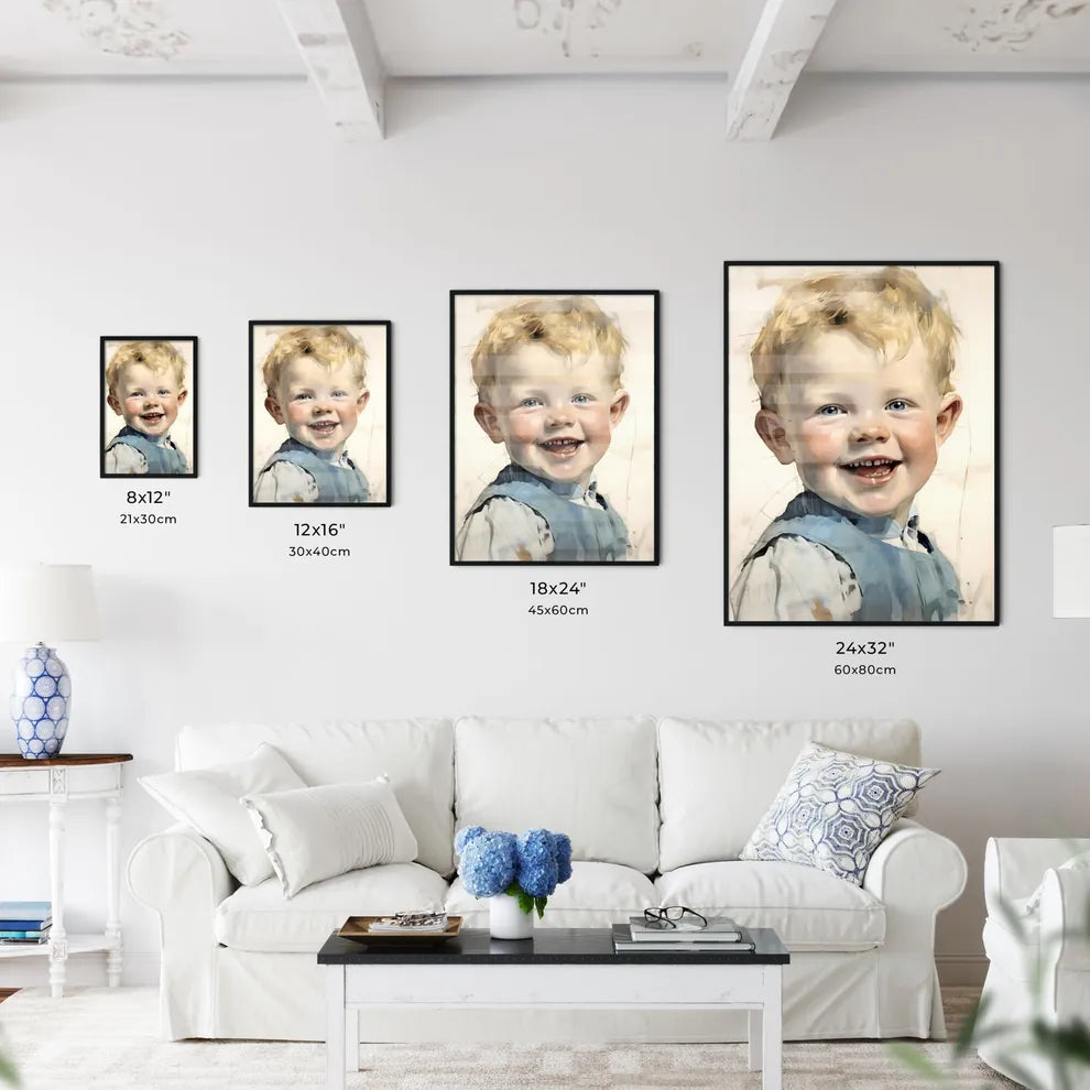 A Poster of beautiful baby with blue eyes sm - Kitchen Hangings