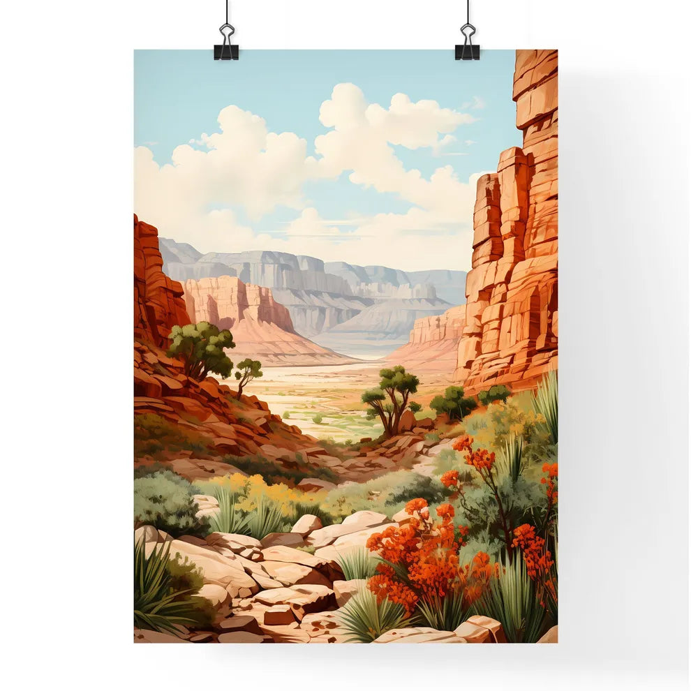 A Poster of Red Rock California - A Landscap Poster