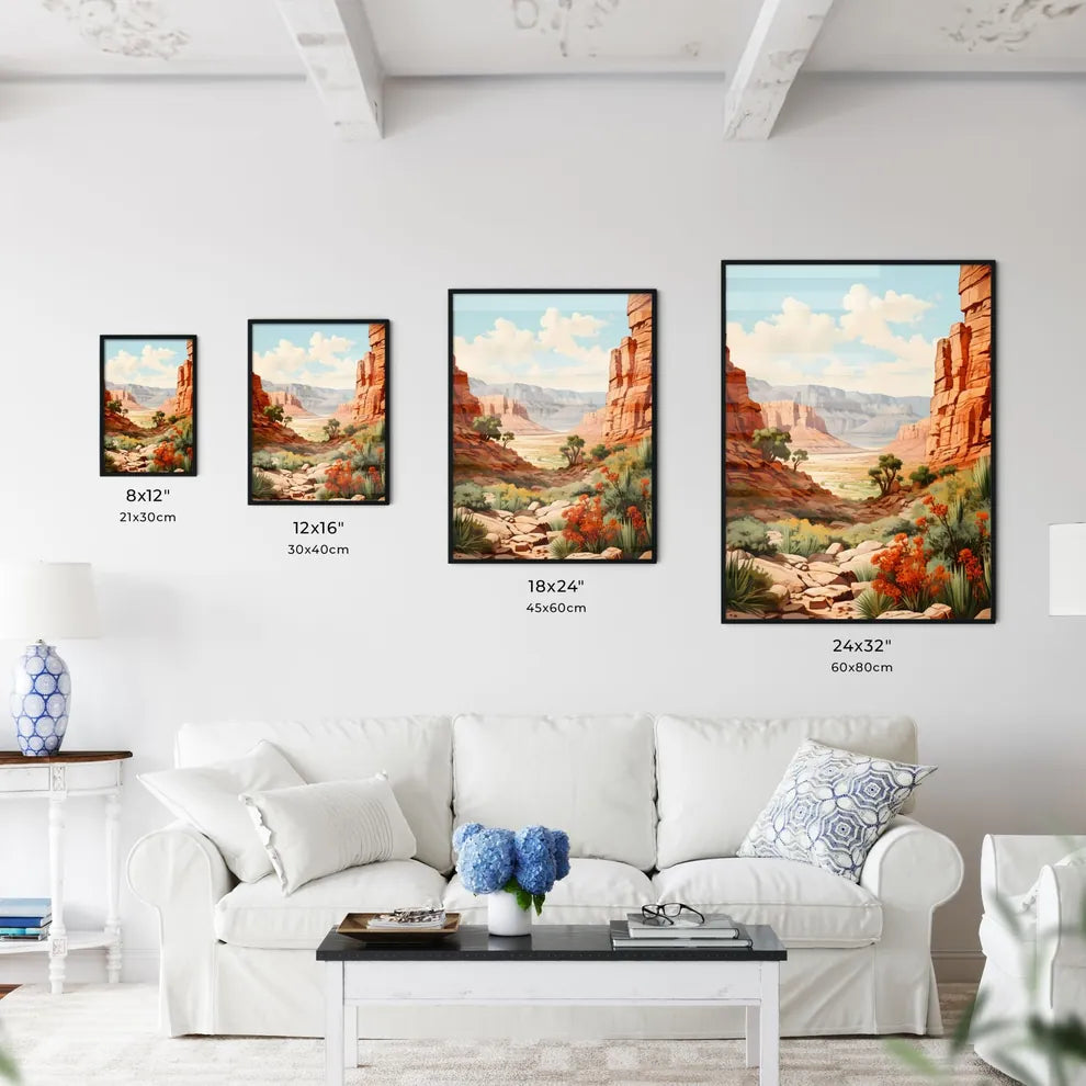 A Poster of Red Rock California - A Landscap - Kitchen Hangings