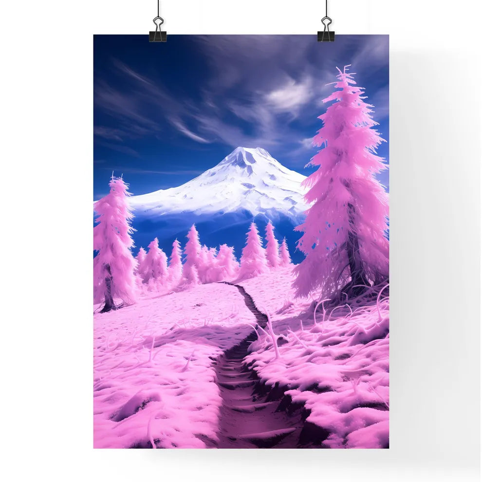 A Poster of A magnificent snow mountain - A  Poster