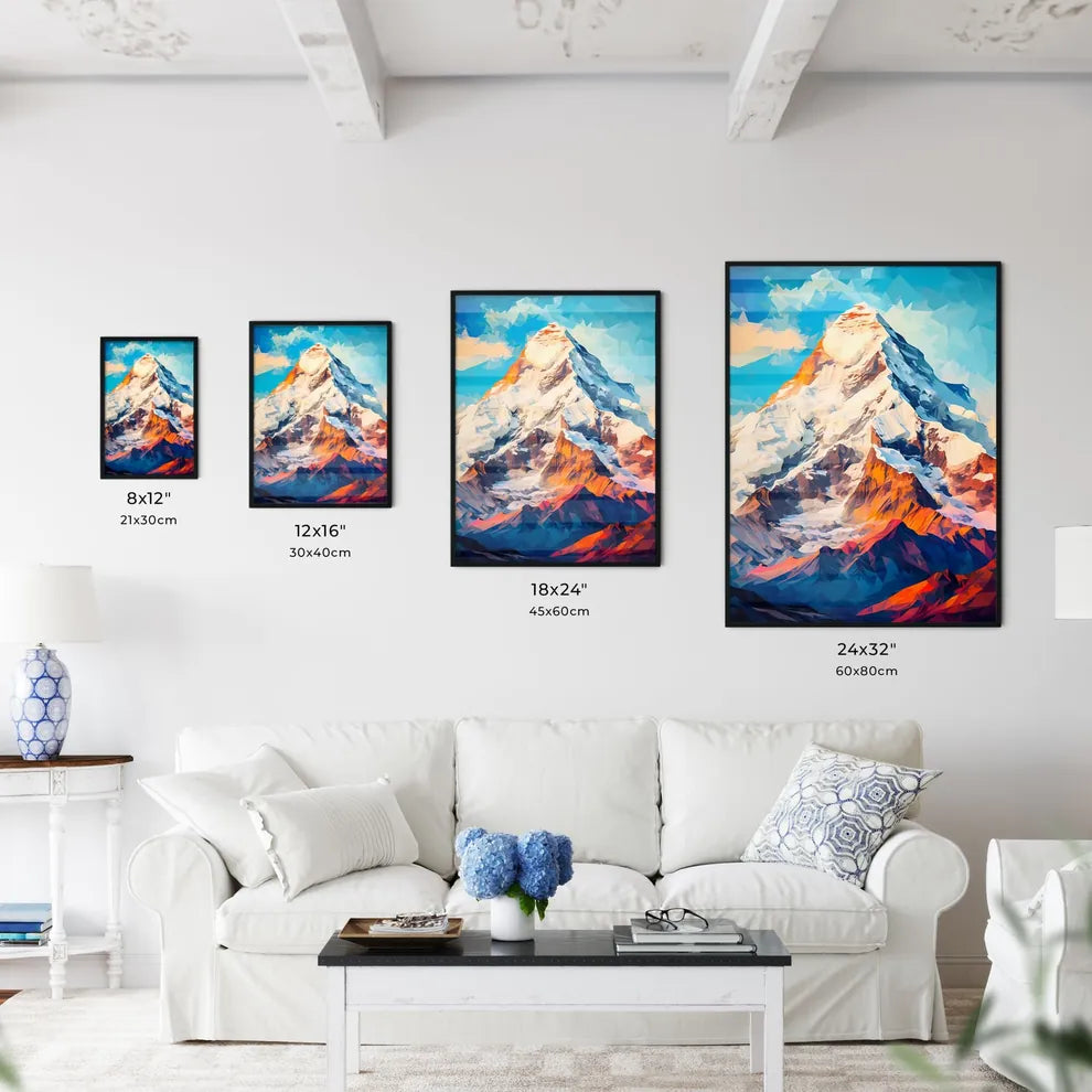 A Poster of The highest mountain in the worl - Kitchen Hangings