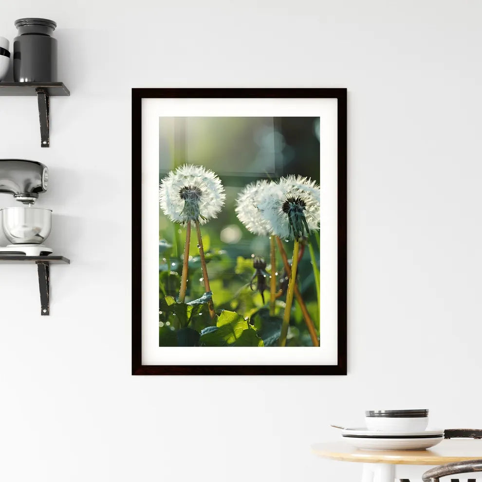 A Poster of On a light green background  Framed Print