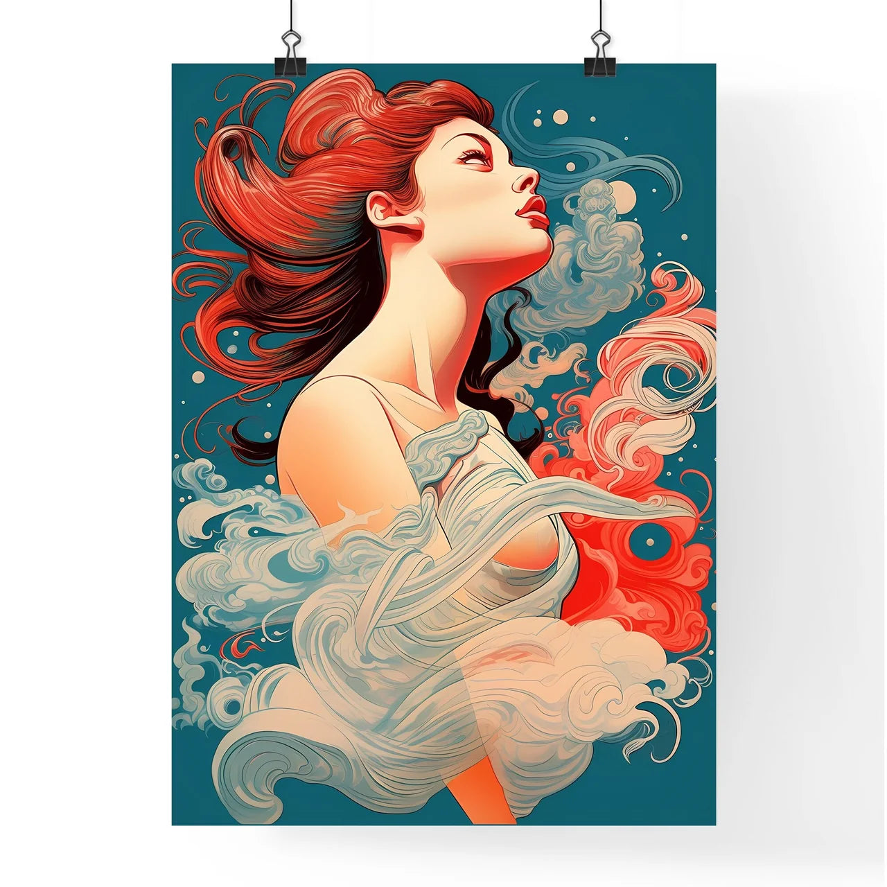 A Poster of Cinderella running in her chic - Poster