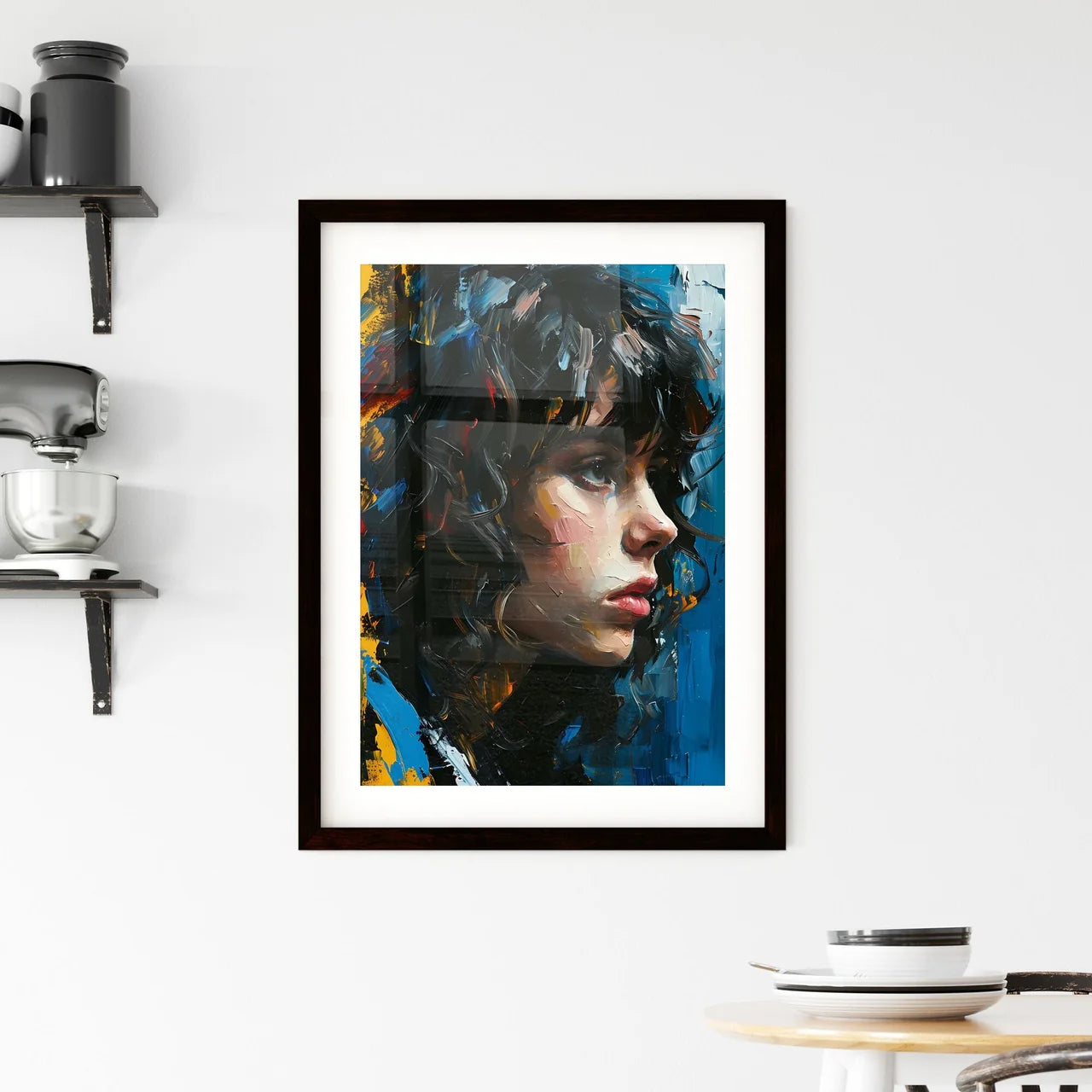 A Poster of Phyllis Dietrichson Portrait wit Framed Print