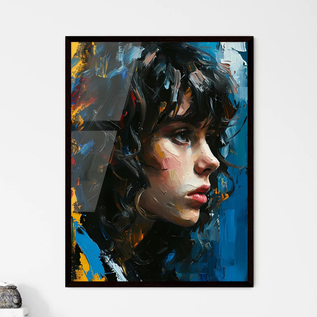 A Poster of Phyllis Dietrichson Portrait wit - Framed Art Print