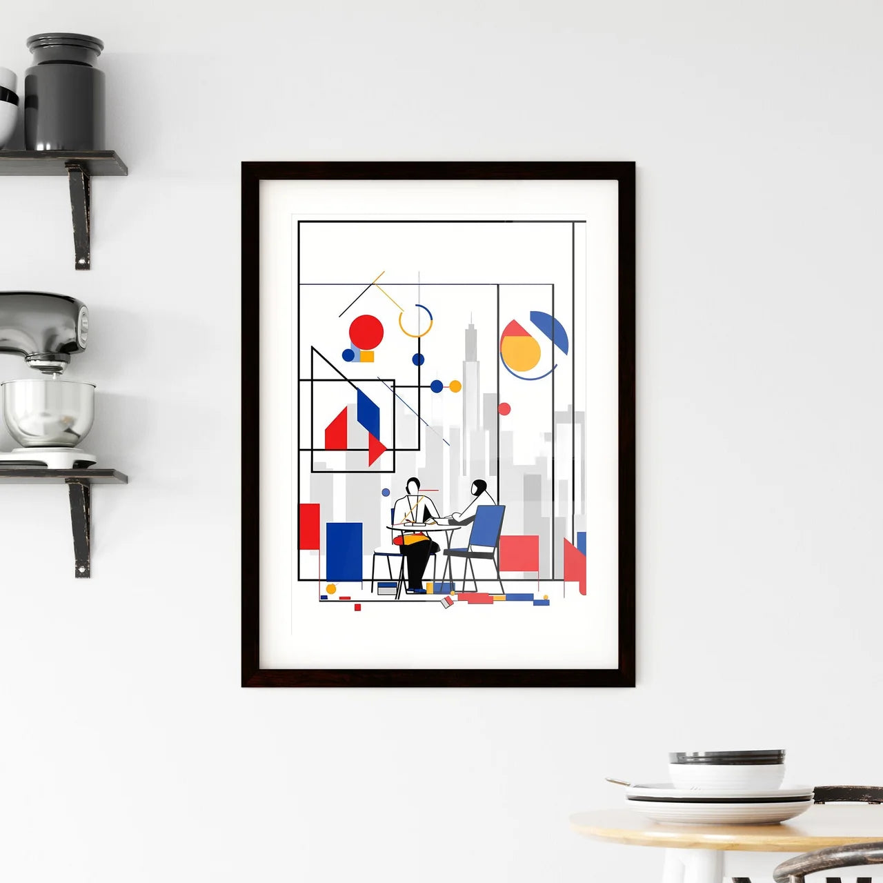 A Poster of minimalist office art - A Couple Framed Print