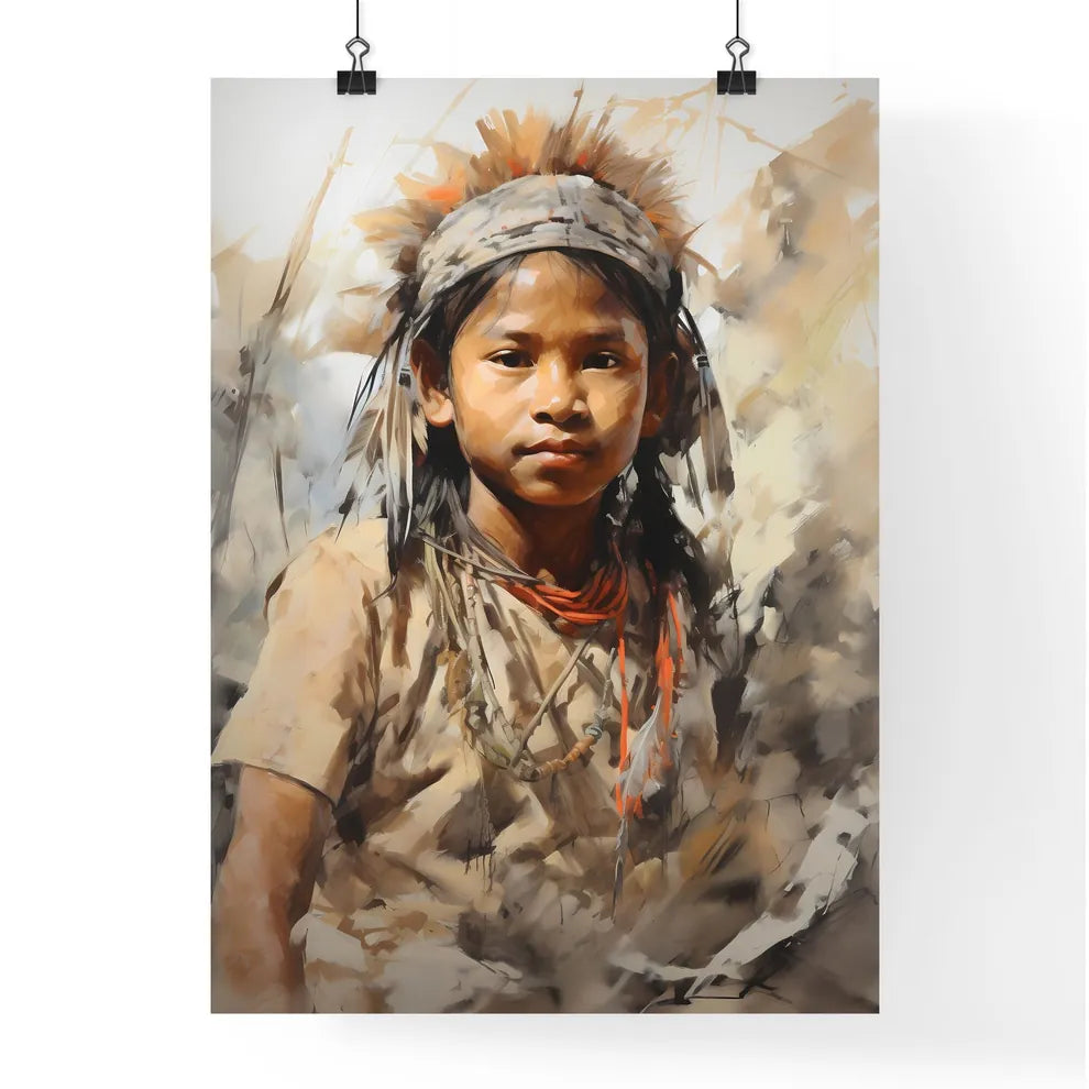 A Poster of indigenous child portrait cinema Poster