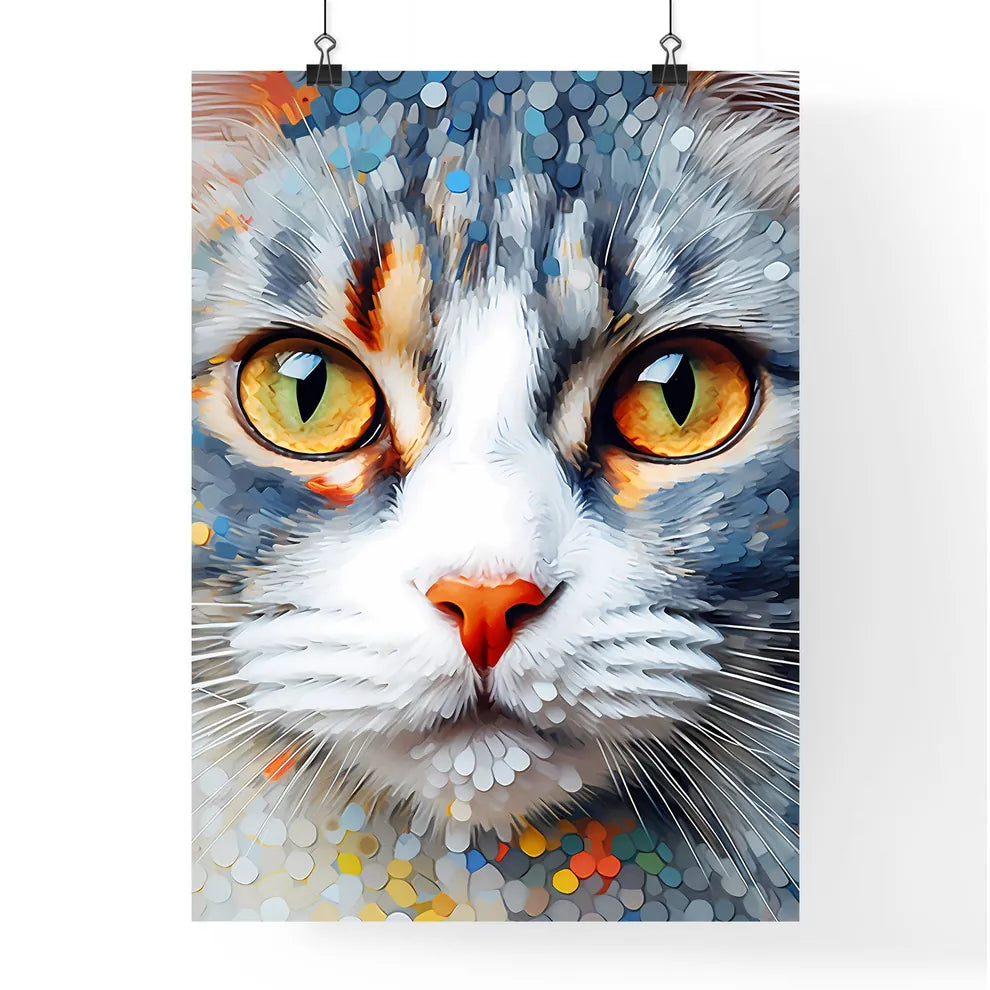 A Poster of A cat with one eye  Poster
