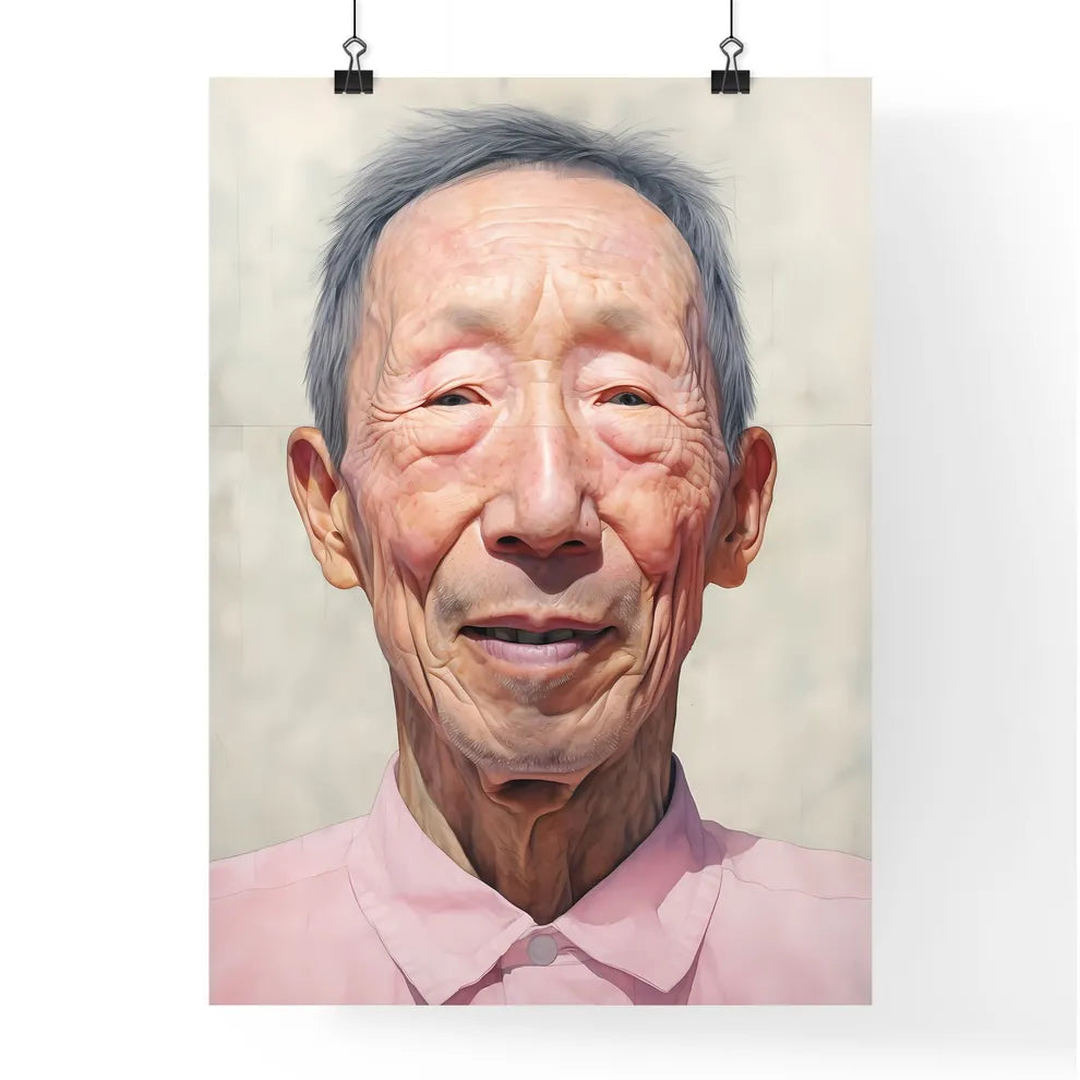 A Poster of elderldy mans full face - A Man In A Pink Shirt Default Title
