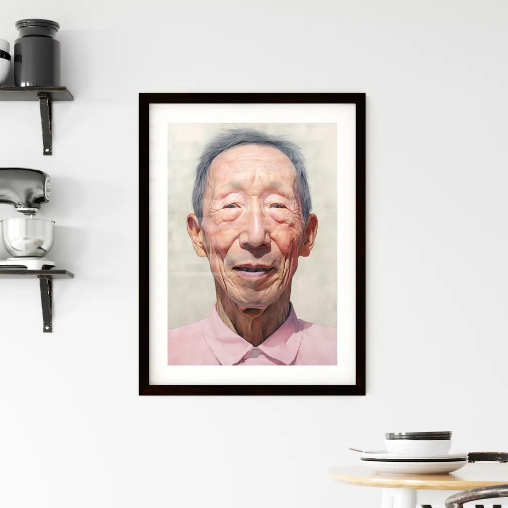 A Poster of elderldy mans full face - A Man In A Pink Shirt Default Title