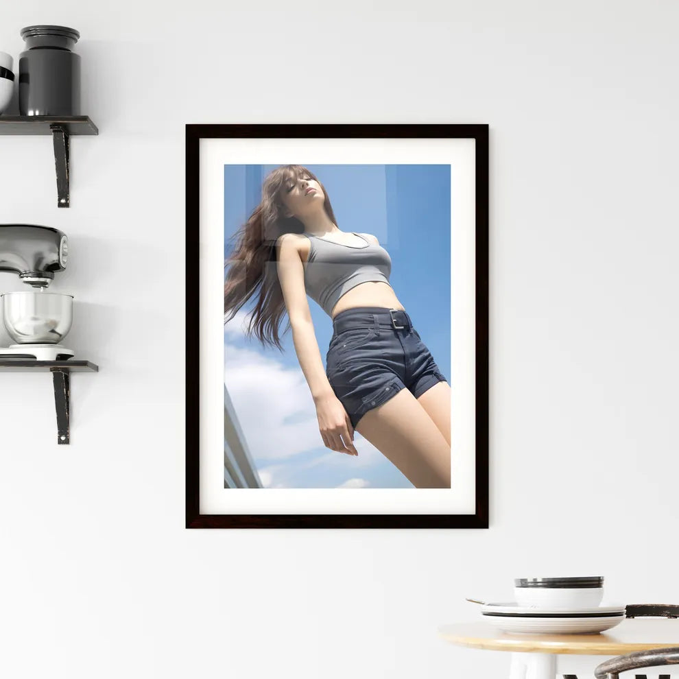 A Poster of full body font view angle - A Wo Framed Print