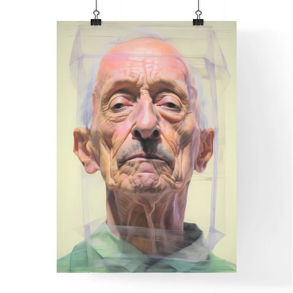 A Poster of elderldy mans full face - A Man With Clear Face Default Title