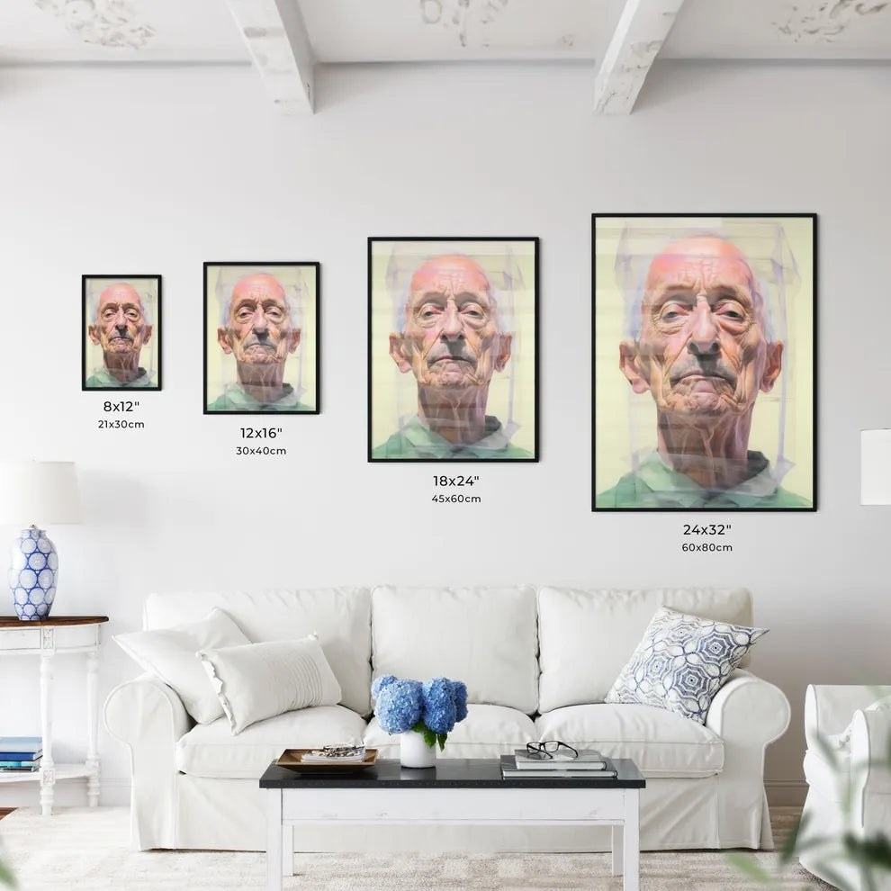 A Poster of elderldy mans full face - A Man With Clear Face Default Title