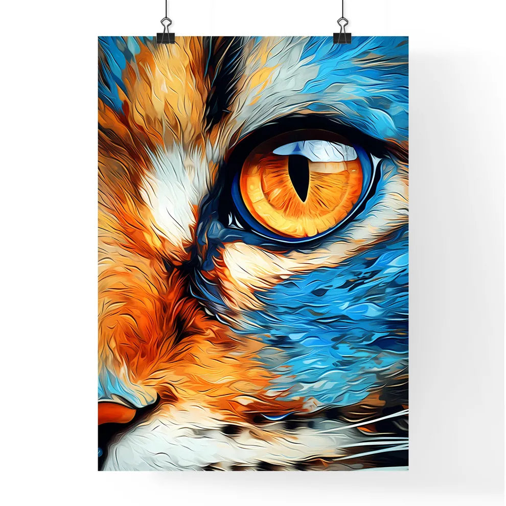 A Poster of A cat with one eye  Poster