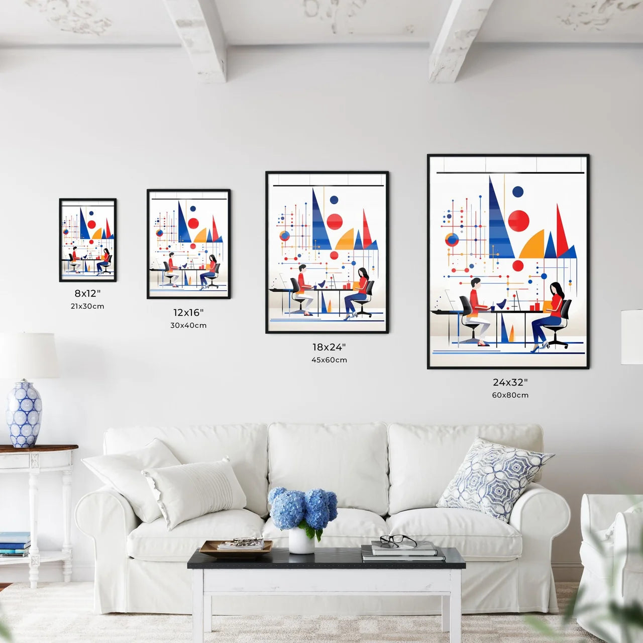 A Poster of minimalist office art - A Man An - Kitchen Hangings