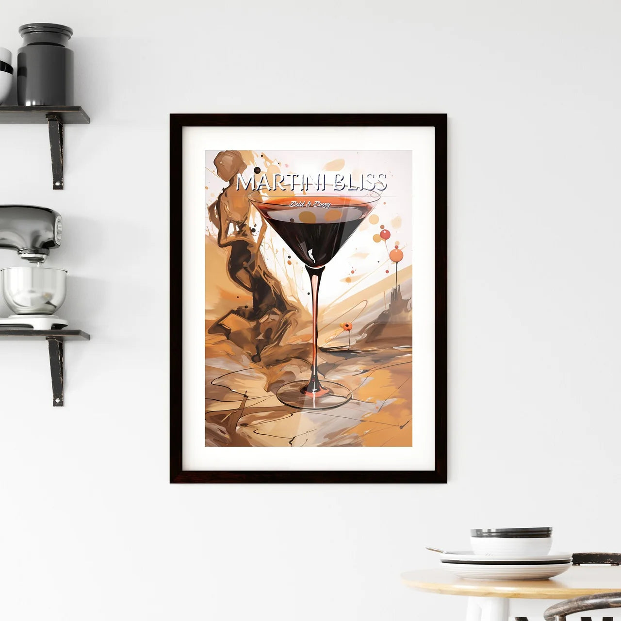 A Poster of Espresso martini - A Glass Of Li Framed Print