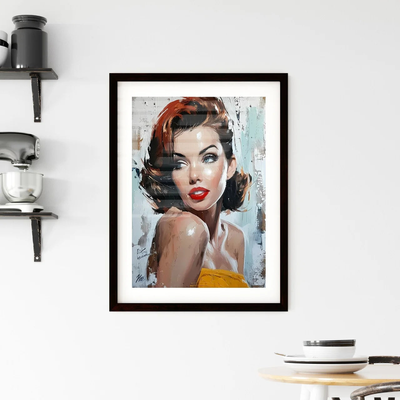 A Poster of Phyllis Dietrichson Portrait wit Framed Print