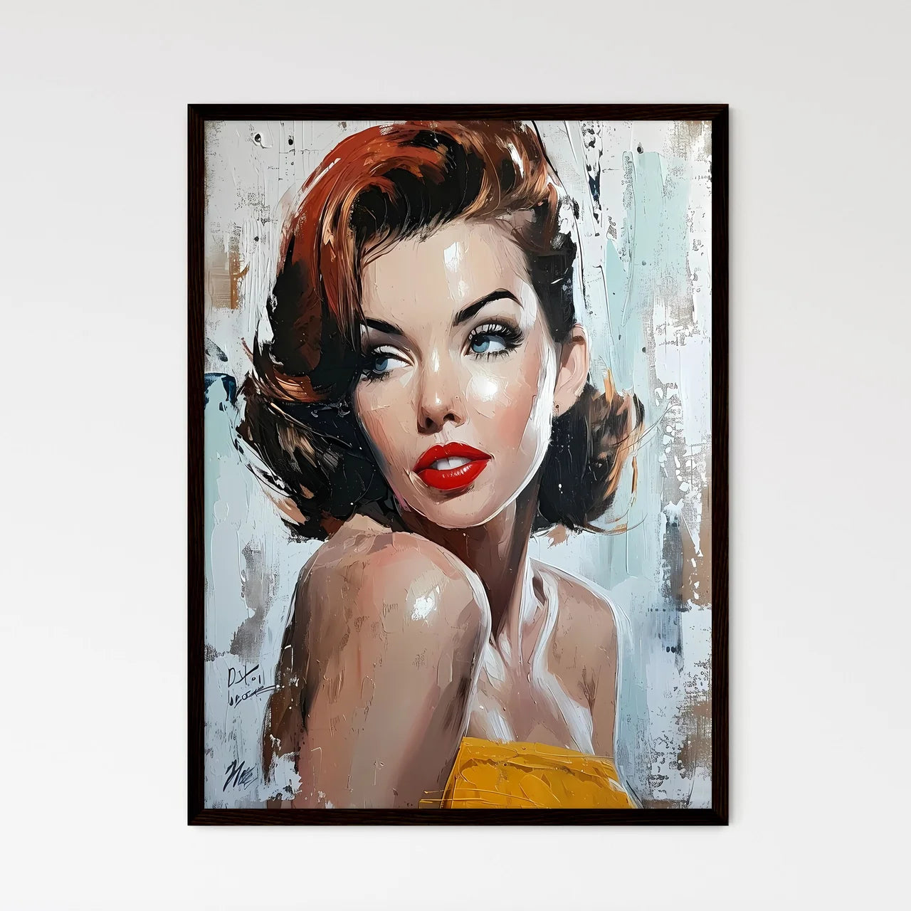 A Poster of Phyllis Dietrichson Portrait wit - Framed Art Print