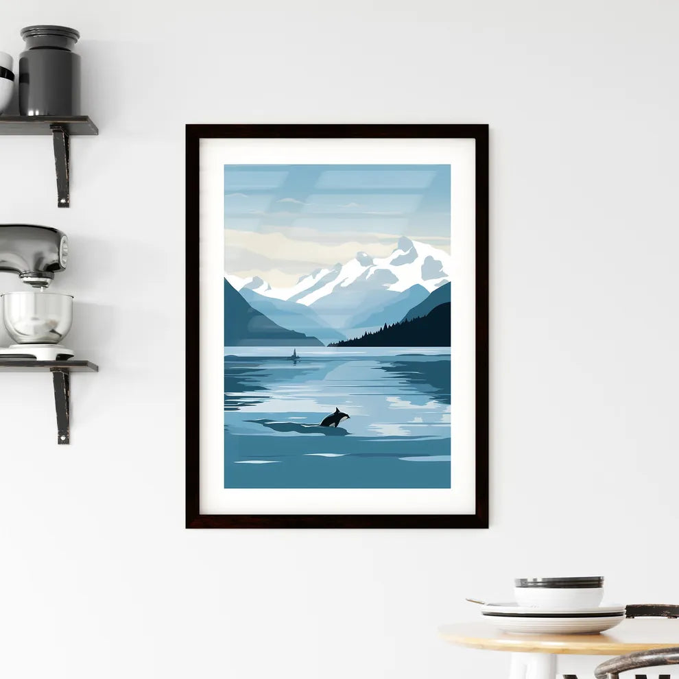 A Poster of glacier bay national park  Framed Print