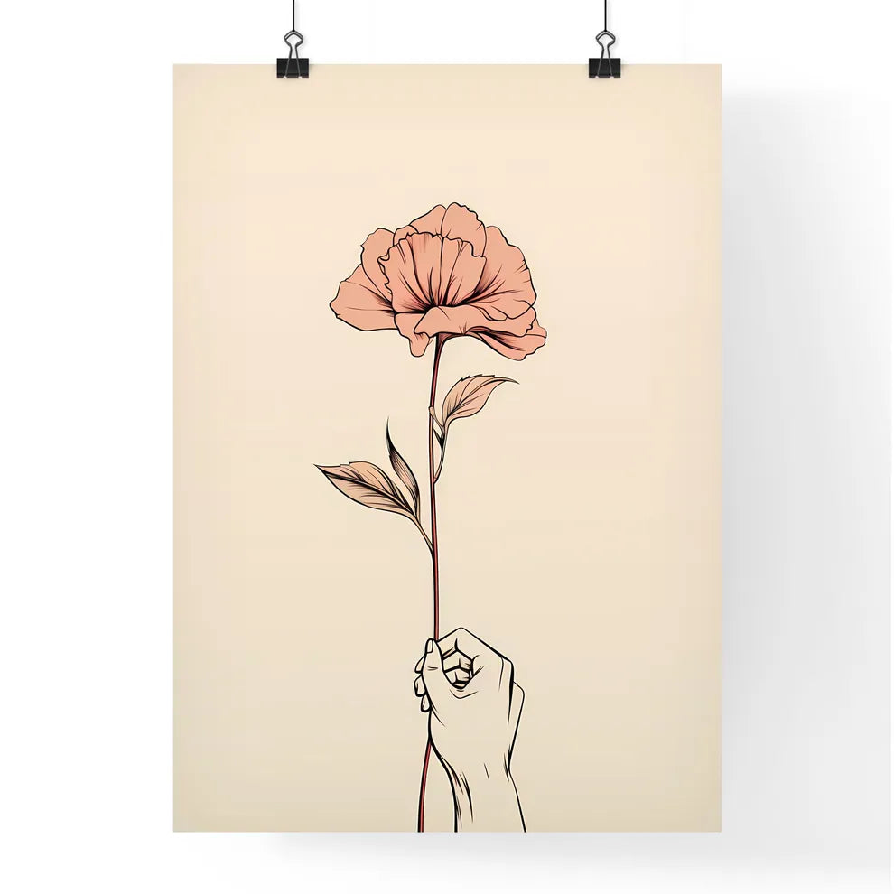 A Poster of hand holding a flower continuous Poster