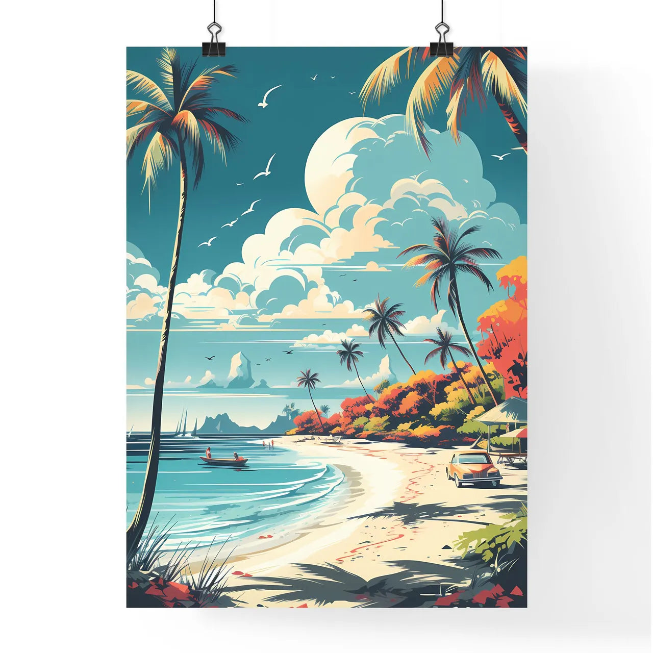 A Poster of Maldives travel Posters in retro Poster