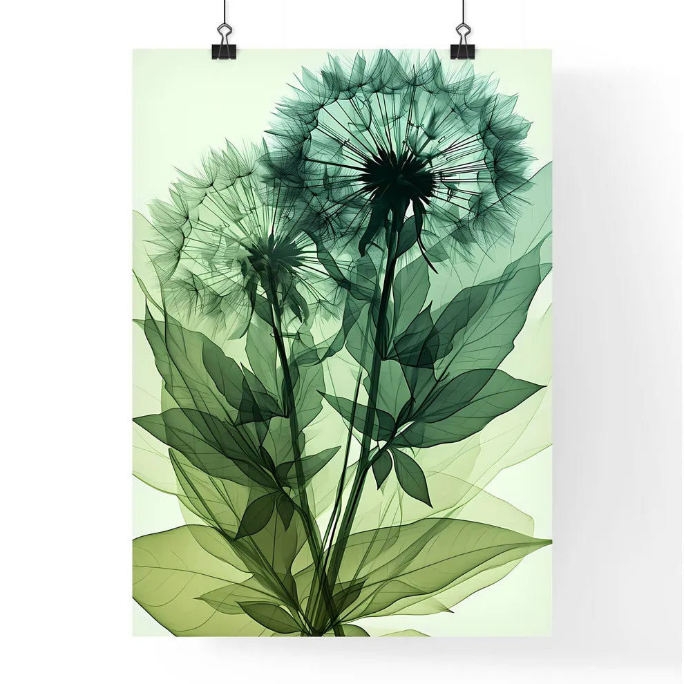 A Poster of On a light green background - A  Poster