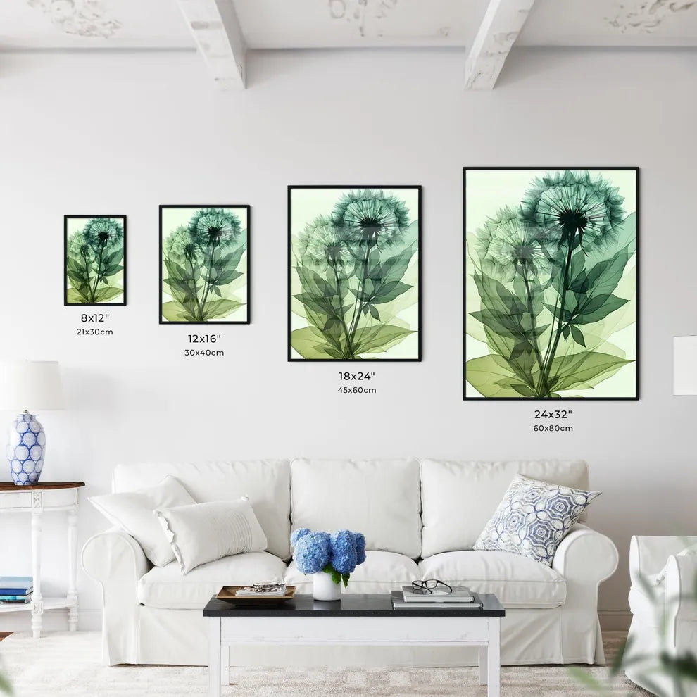 A Poster of On a light green background - A  - Kitchen Hangings