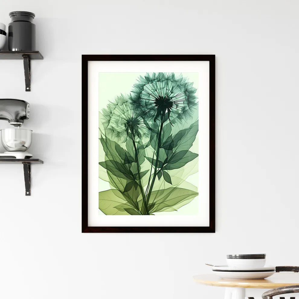A Poster of On a light green background - A  Framed Print