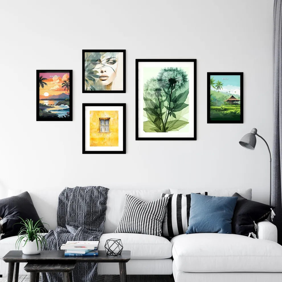 A Poster of On a light green background - A  Wall Art